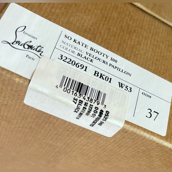 NWT • Christian Louboutin • So Kate 100 Velvet Booties • Black • Size 37 (7) - Picture 5 of 12